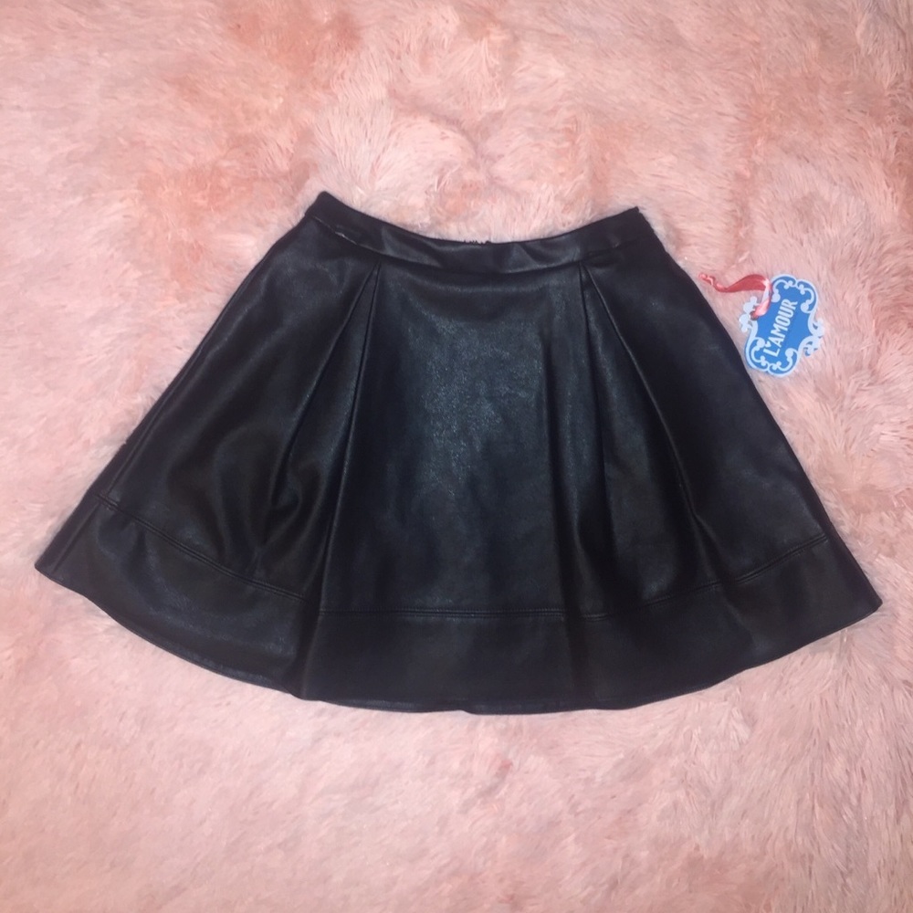 L’Amour Faux Leather Skirt